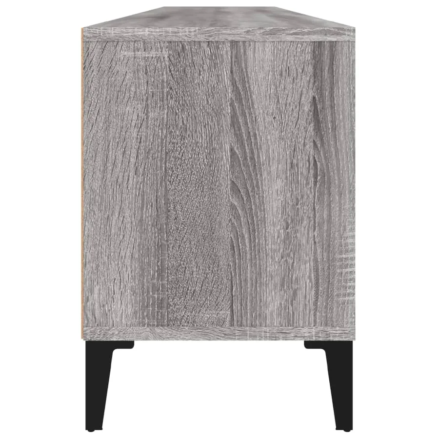 Meuble TV sonoma gris 150x30x44,5 cm bois d'ingénierie - 8