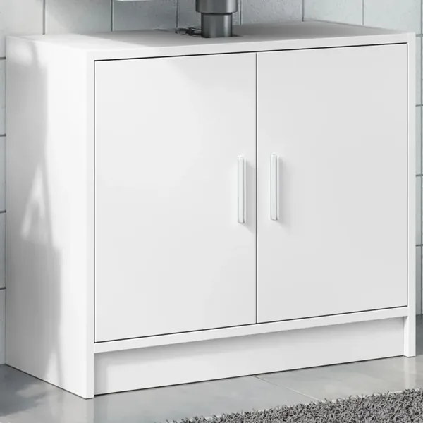 Armoire de lavabo blanc 63x29x55 cm bois d'ingénierie