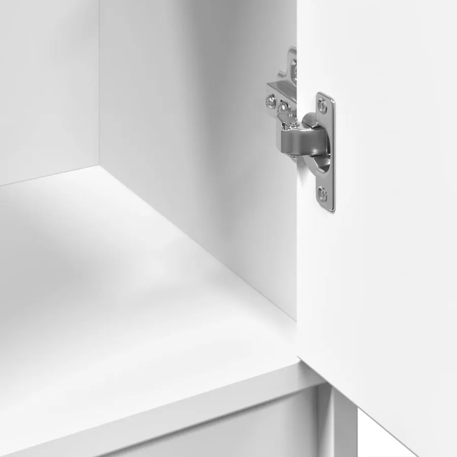 Armoire de lavabo blanc 63x29x55 cm bois d'ingénierie - 9