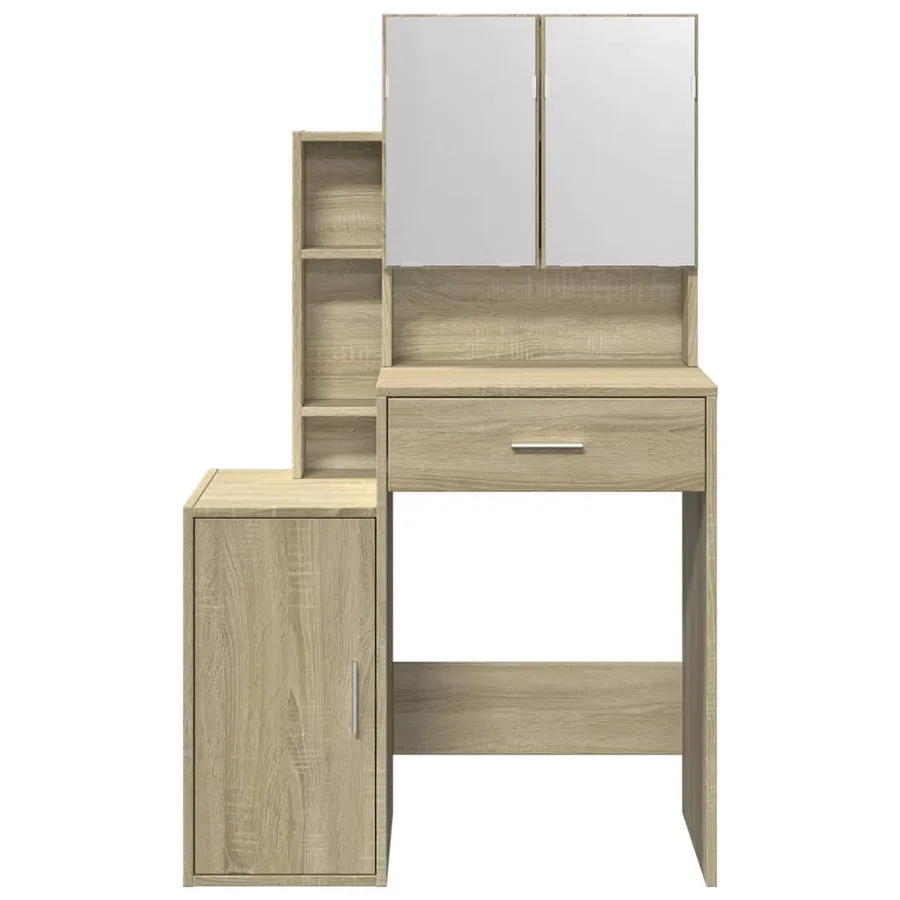 Coiffeuse avec armoire chêne sonoma 80x35x132 cm - 5