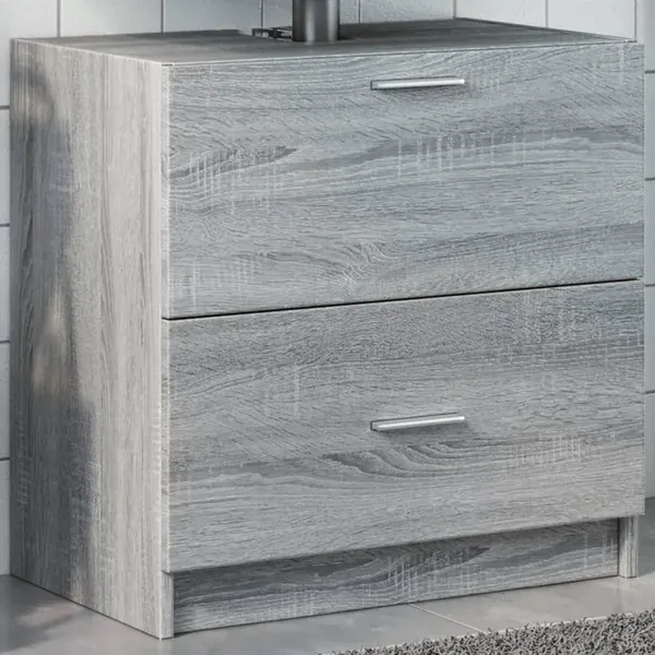 Meuble d'évier sonoma gris 59x37x59 cm bois d'ingénierie