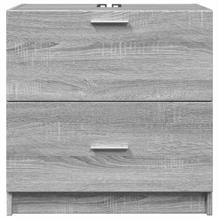 Meuble d'évier sonoma gris 59x37x59 cm bois d'ingénierie - 4