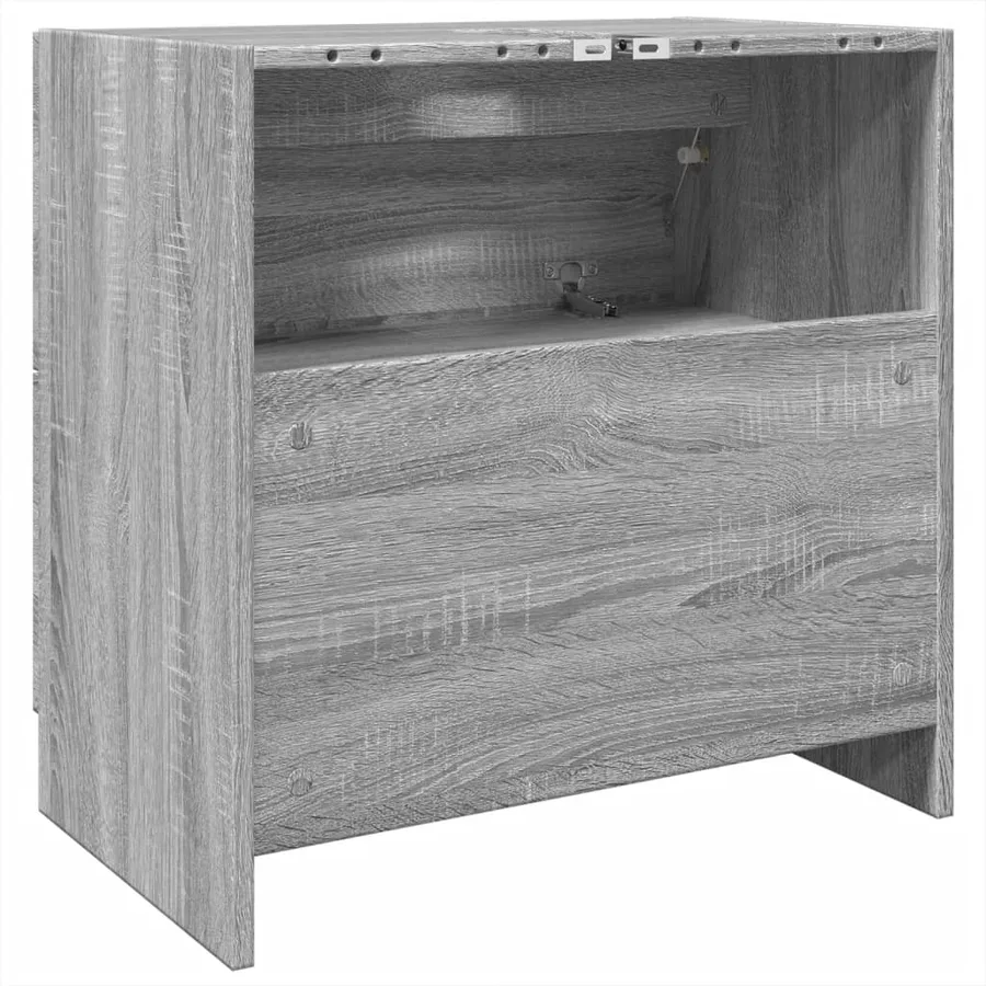 Meuble d'évier sonoma gris 59x37x59 cm bois d'ingénierie - 7