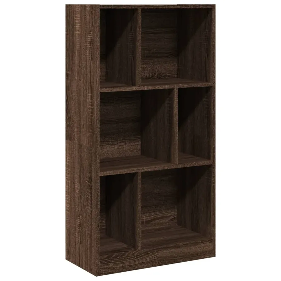 Bibliothèque chêne marron 57x28,5x107,5 cm bois d'ingénierie - 2