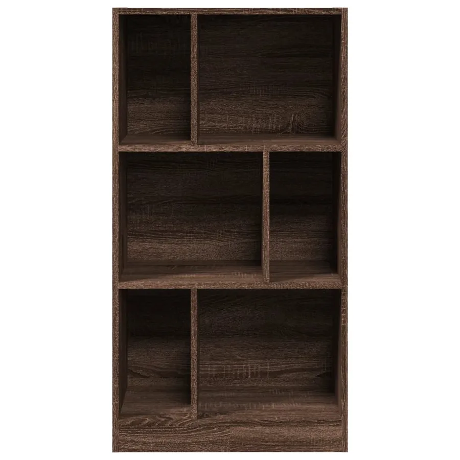 Bibliothèque chêne marron 57x28,5x107,5 cm bois d'ingénierie - 4