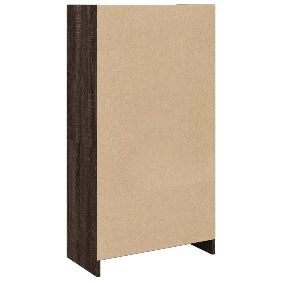 Bibliothèque chêne marron 57x28,5x107,5 cm bois d'ingénierie - 6