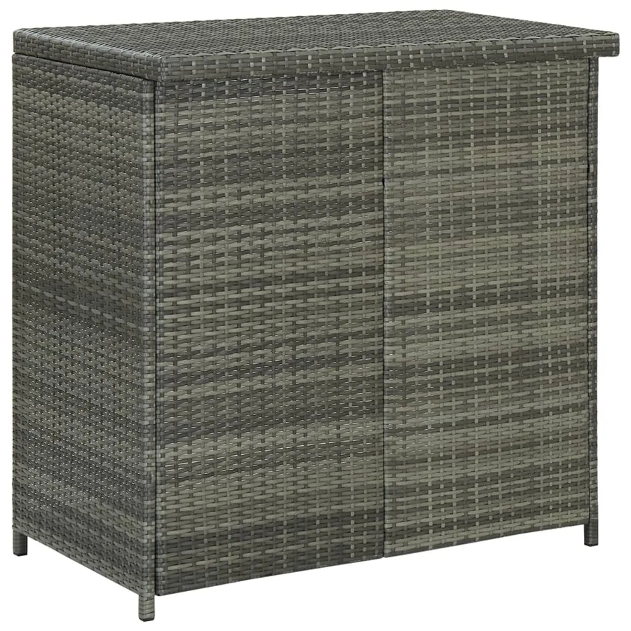 Ensemble de bar 3 pcs Résine tressée Gris - 4