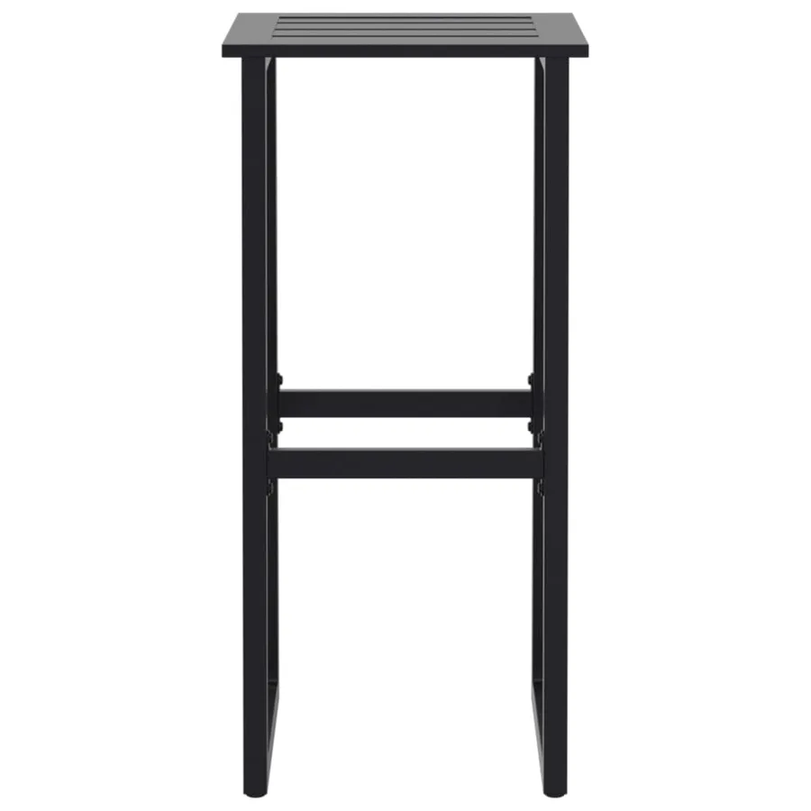 Ensemble de bar de jardin 5 pcs noir acier enduit de poudre - 6
