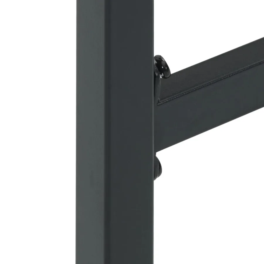 Ensemble de bar de jardin 5 pcs noir acier enduit de poudre - 7