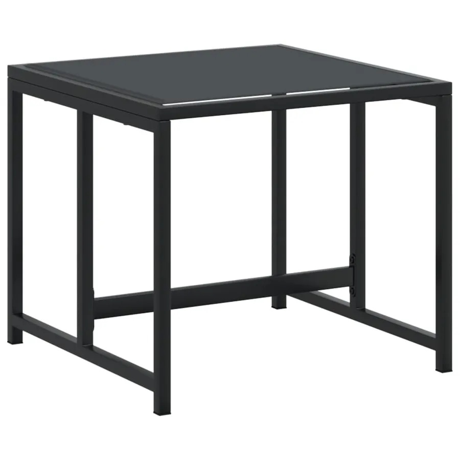 Ensemble à manger de jardin 13 pcs noir textilène - 5