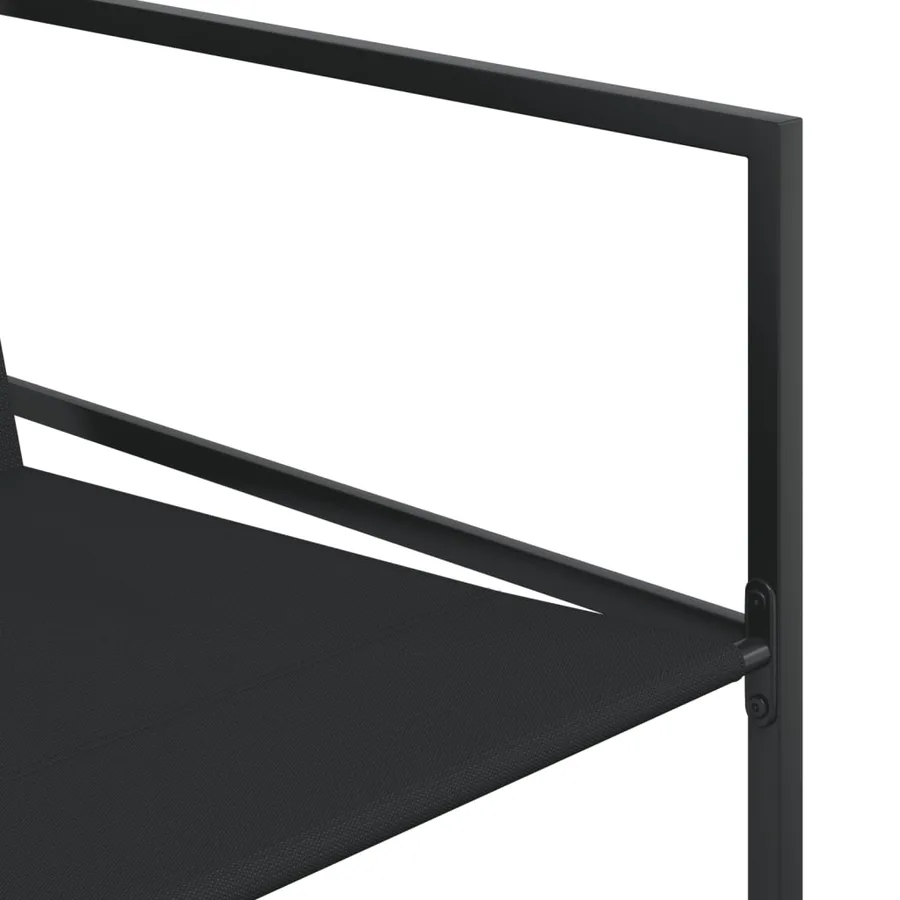 Ensemble à manger de jardin 13 pcs noir textilène - 6