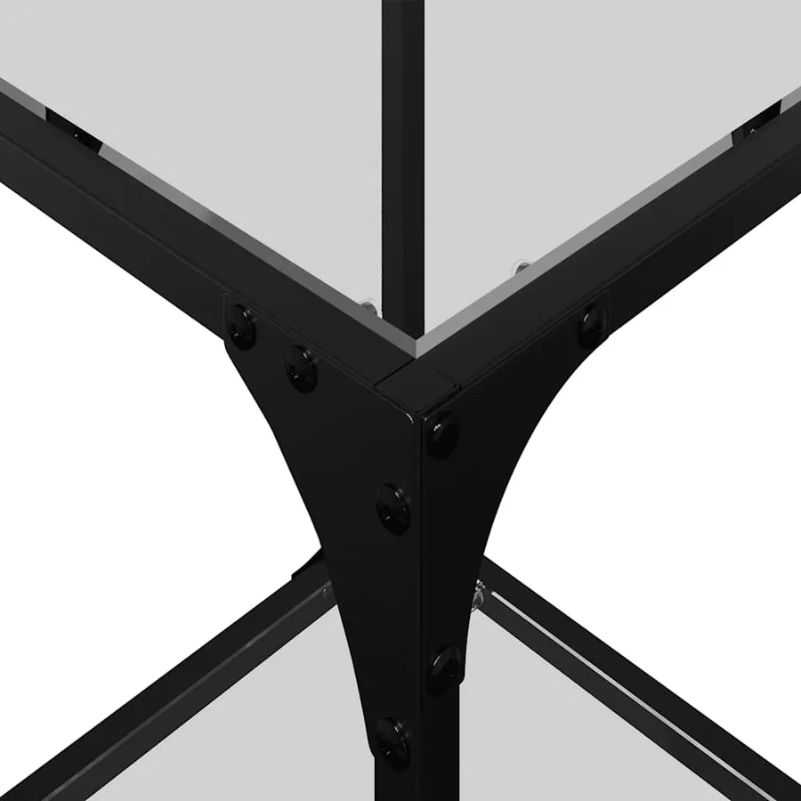 Tables basses avec dessus en verre transparent 2 pcs acier - 8