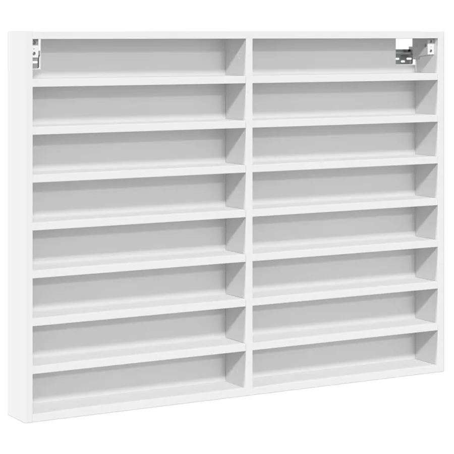 Armoire à vitrine blanc 100x8,5x75 cm bois d'ingénierie - 2