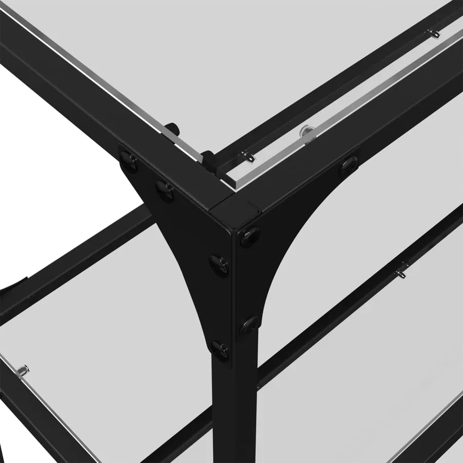 Table console avec dessus en verre transparent 158,5x30x81 cm - 8