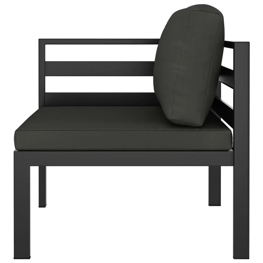 Salon de jardin 10 pcs avec coussins Aluminium Anthracite - 4