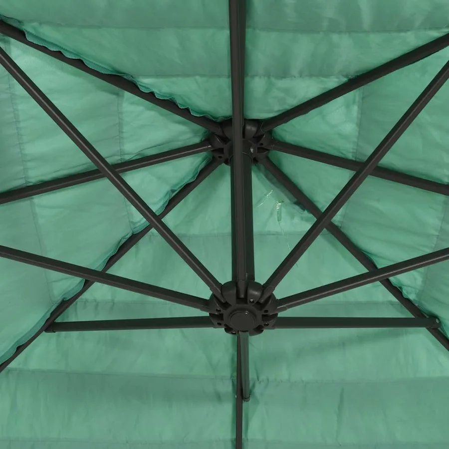Parasol de jardin avec mât en acier vert 324x324x247 cm - 7