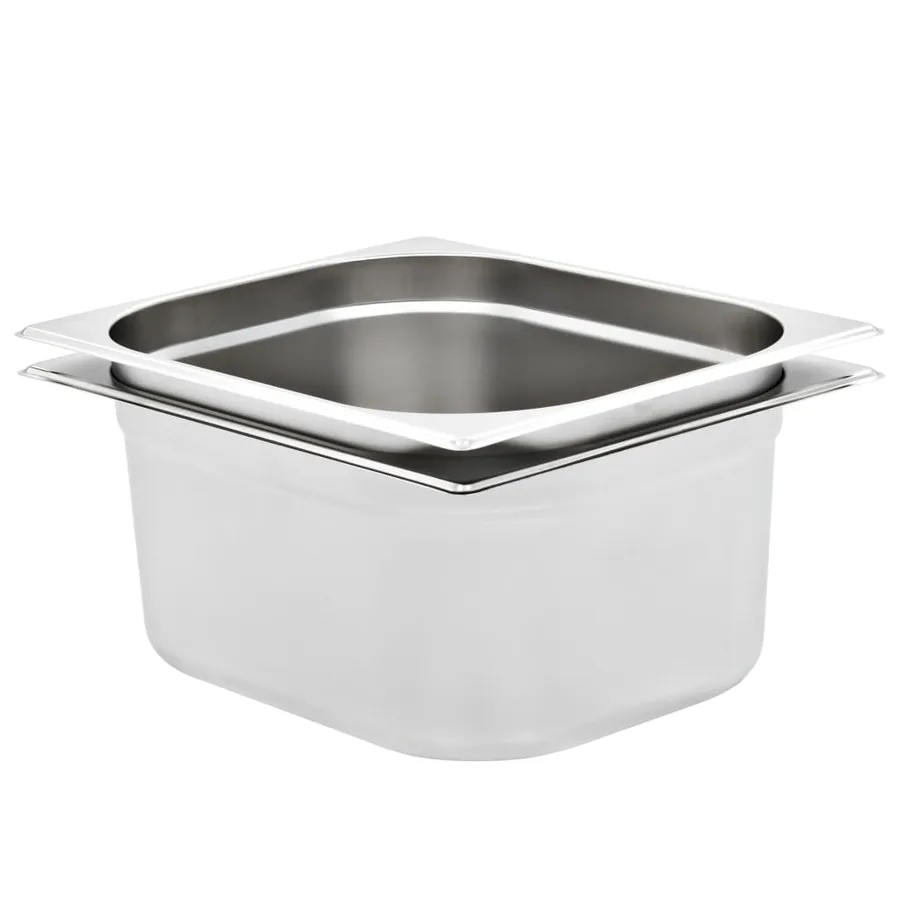 Récipients Gastronorm 2 pcs GN 1/2 150 mm Acier inoxydable