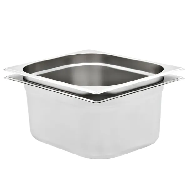 Récipients Gastronorm 2 pcs GN 1/2 150 mm Acier inoxydable