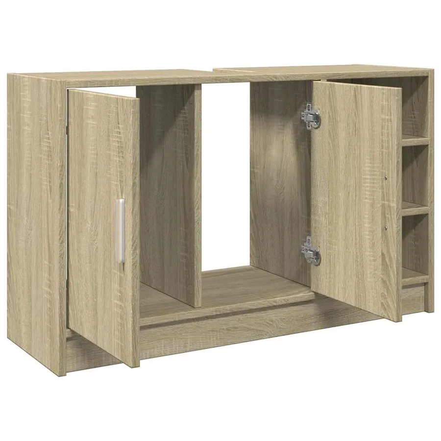 Armoire d'évier chêne sonoma 90x29x55 cm bois d'ingénierie - 5