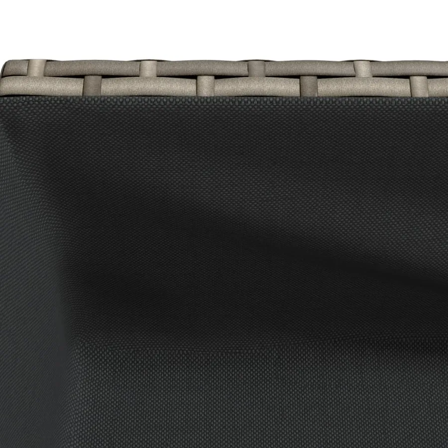 Jardinière avec étagère gris résine tressée - 9