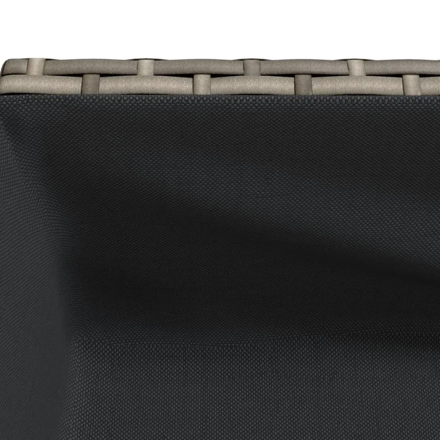 Jardinières avec étagère 2 pcs gris 90x40x75 cm résine tressée - 11