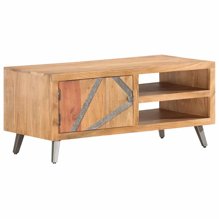 Table basse 90x45x40 cm Bois d'acacia massif - 10