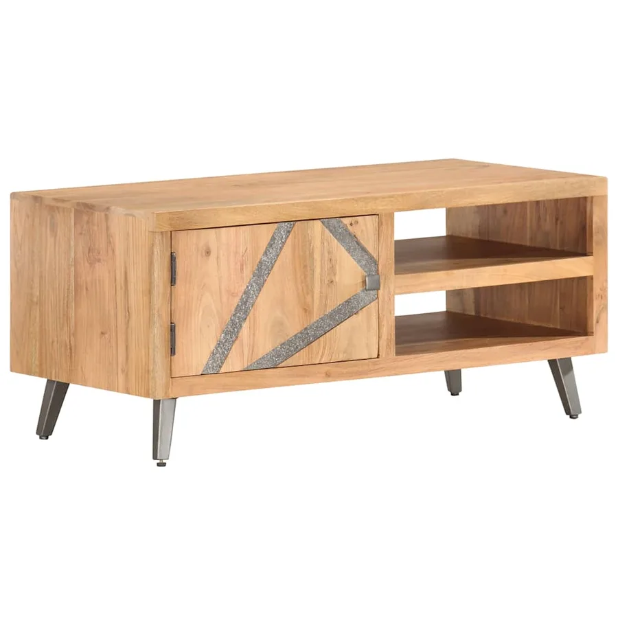 Table basse 90x45x40 cm Bois d'acacia massif - 11