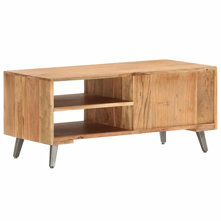 Table basse 90x45x40 cm Bois d'acacia massif - 4