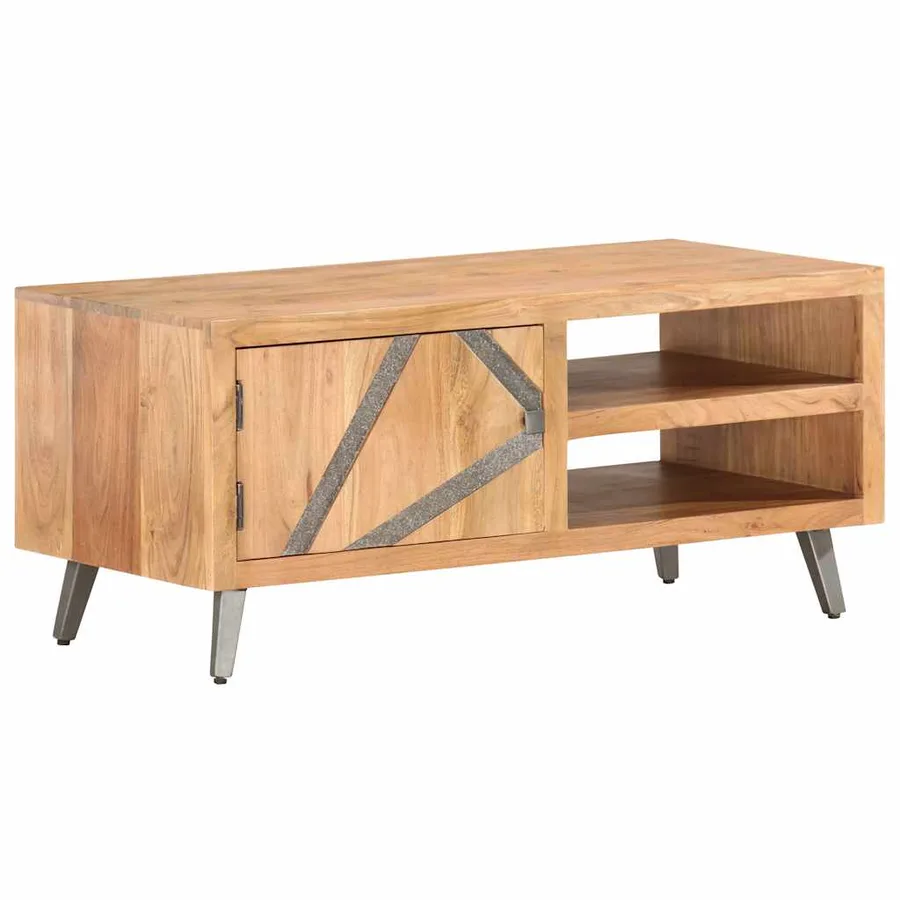 Table basse 90x45x40 cm Bois d'acacia massif - 9