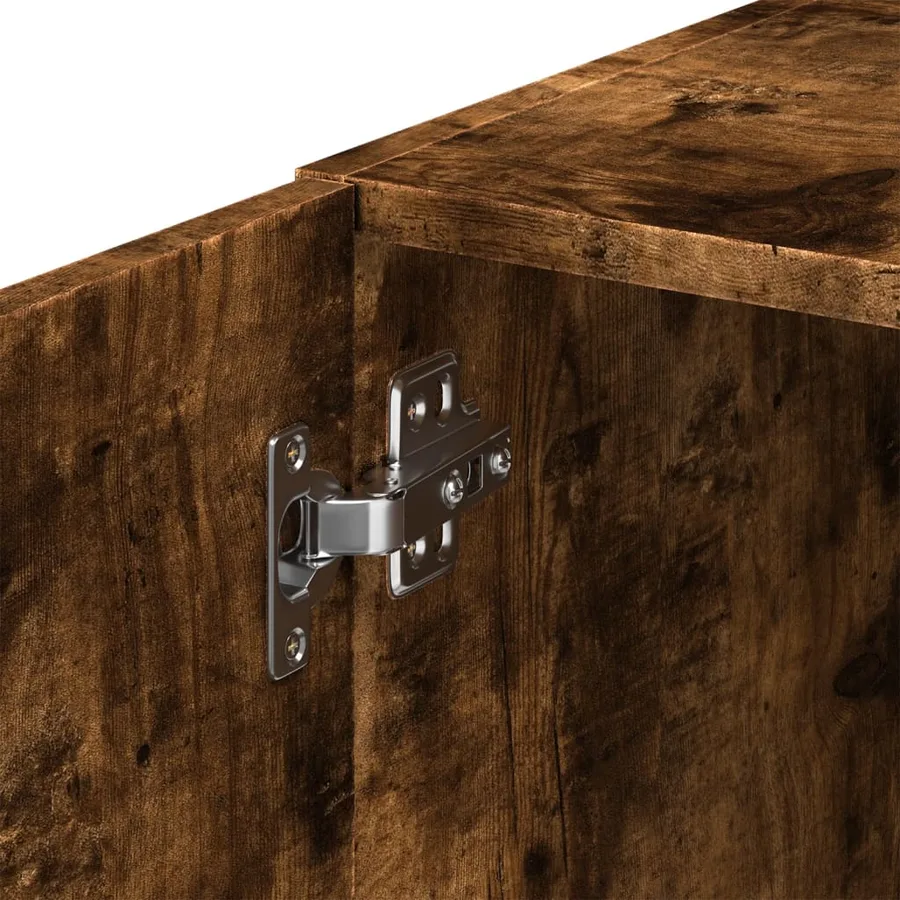 Armoire de rangement mince chêne fumé 40x42,5x225 cm - 10