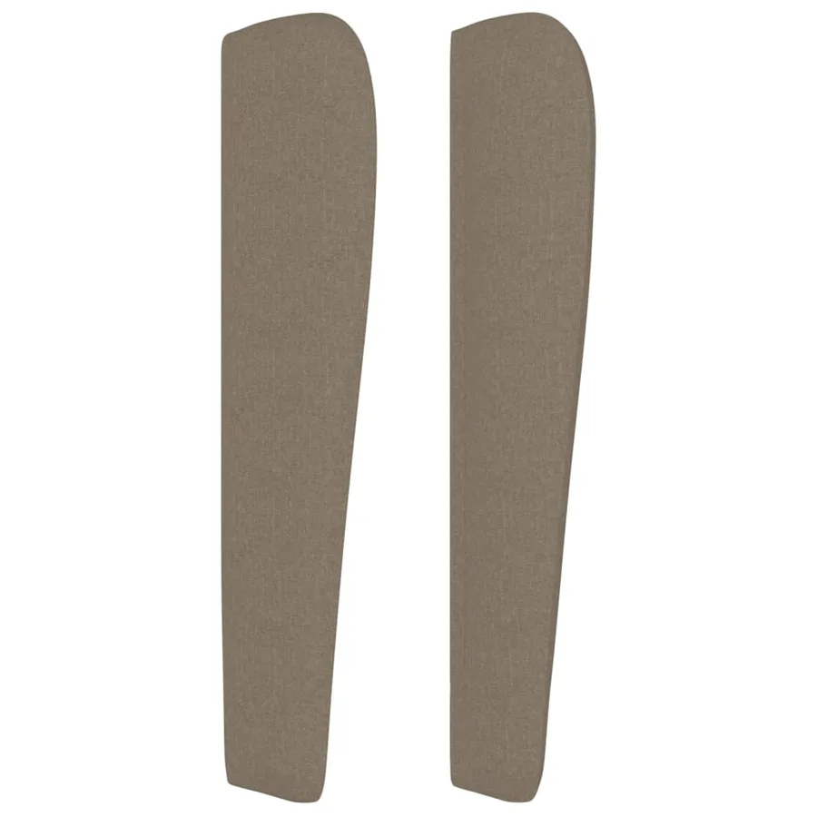 Tête de lit avec oreilles Taupe 103x23x118/128 cm Tissu - 4