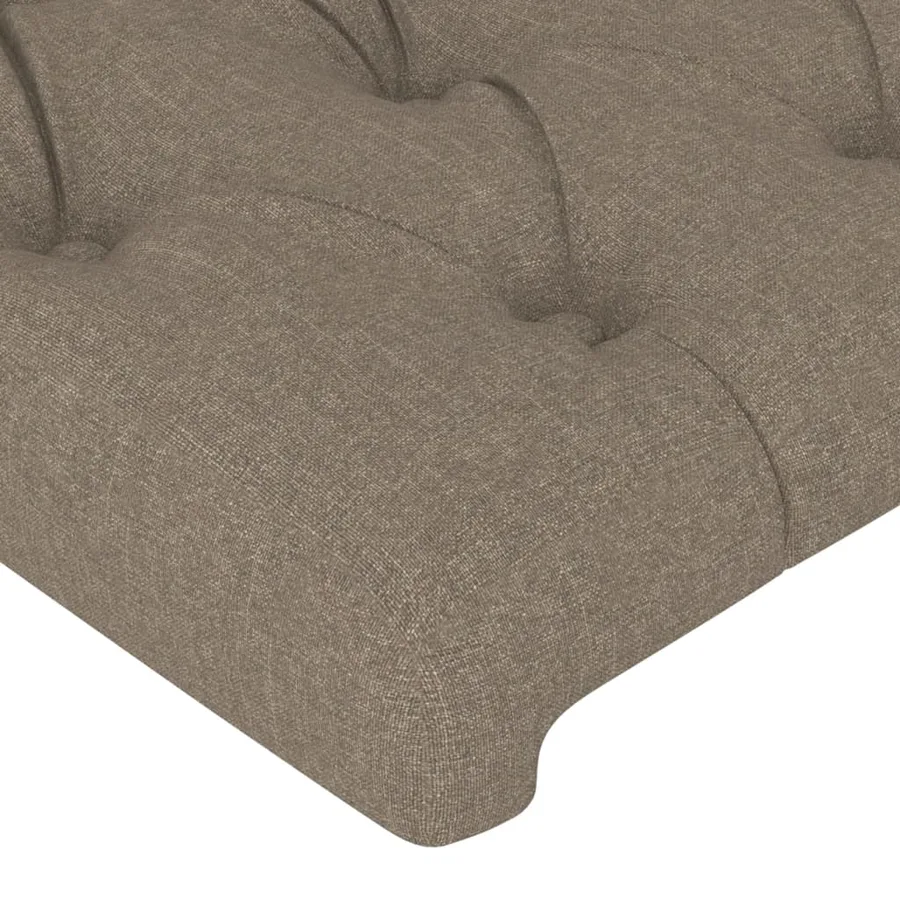 Tête de lit avec oreilles Taupe 103x23x118/128 cm Tissu - 5