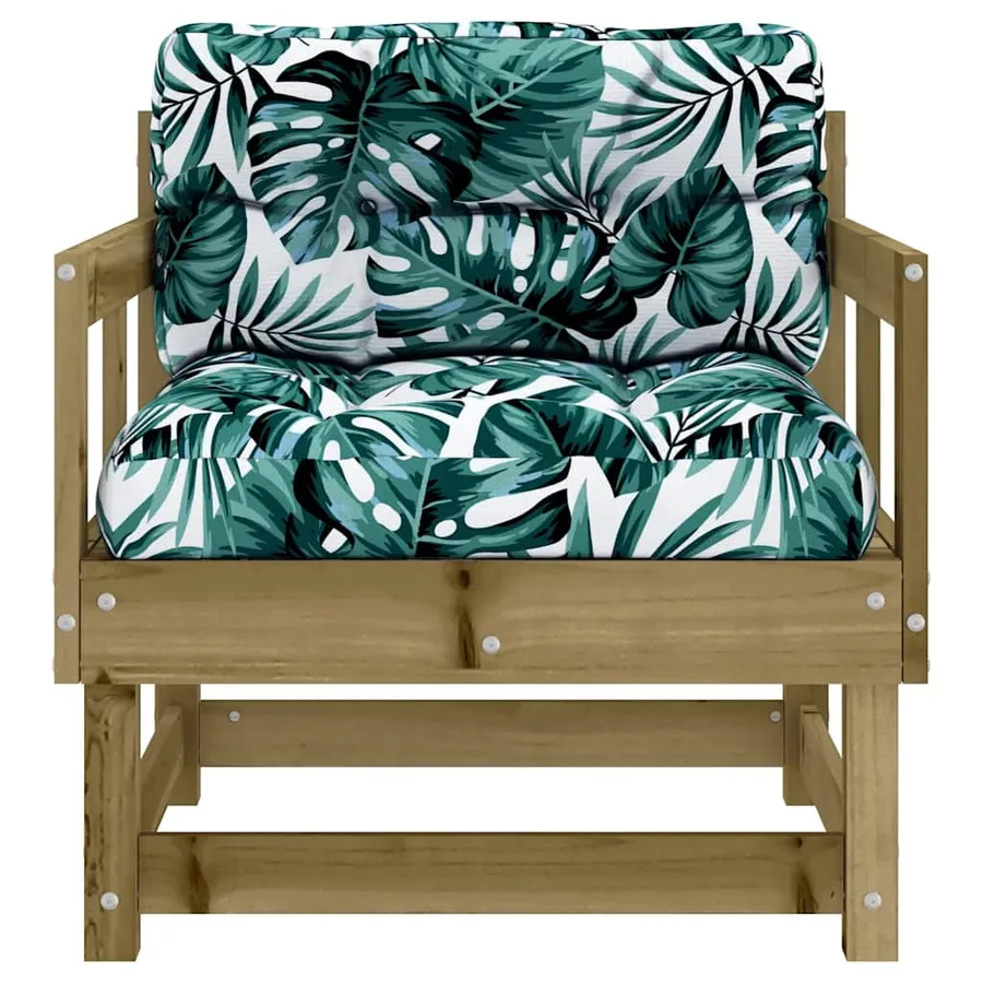 Chaises de jardin avec coussins lot de 2 bois de pin imprégné - 4