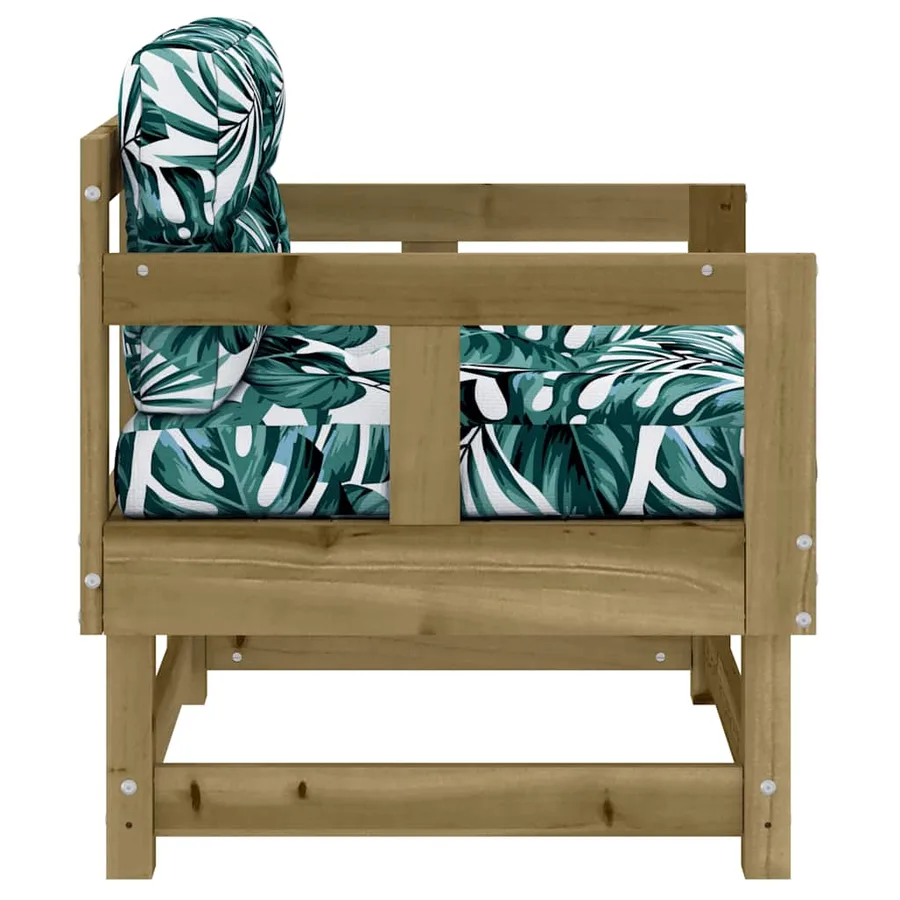 Chaises de jardin avec coussins lot de 2 bois de pin imprégné - 6