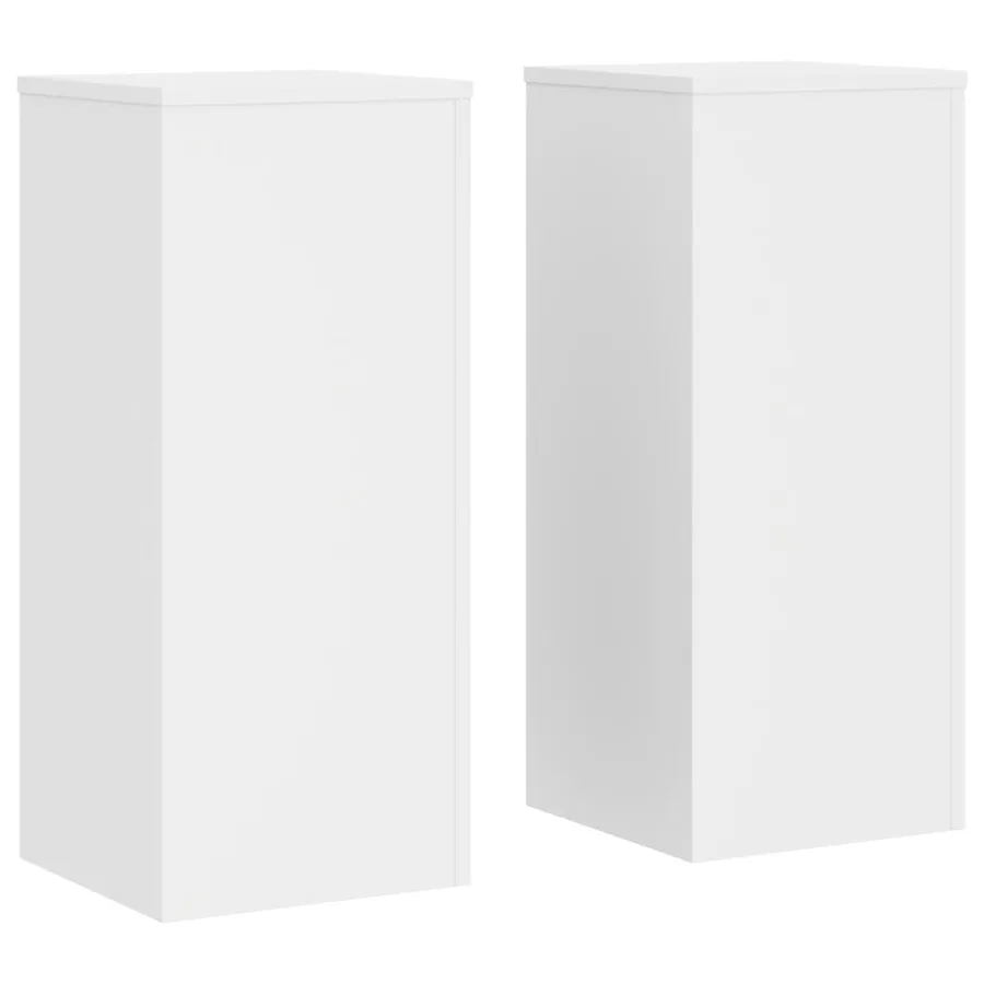 Supports pour plantes 2 pcs blanc 30x30x70 cm bois d'ingénierie - 2