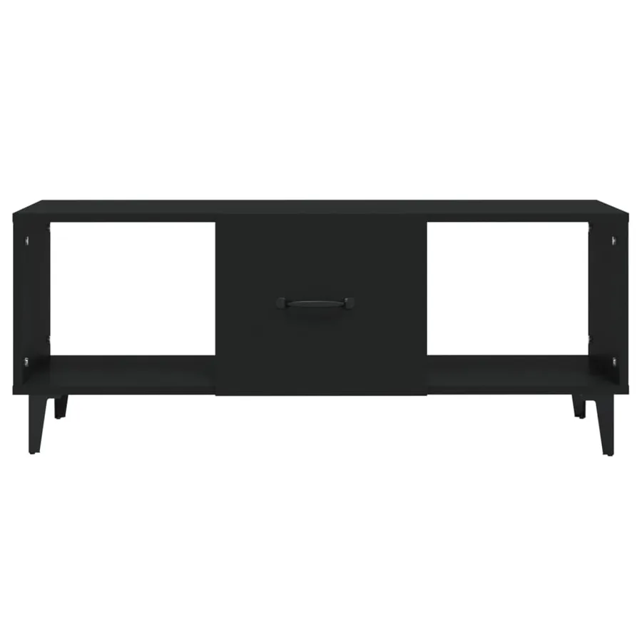 Table basse Noir 102x50x40 cm Bois d'ingénierie - 5