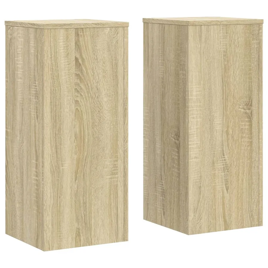 Supports pour plantes 2 pcs chêne sonoma bois d'ingénierie - 2