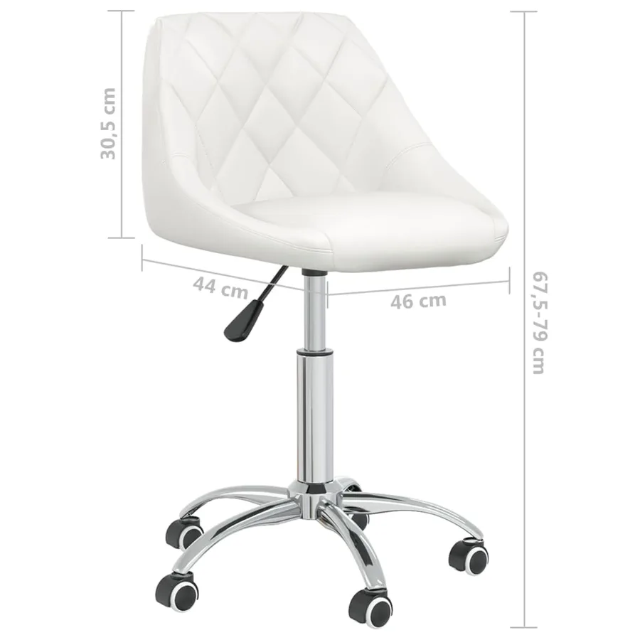 Chaises pivotantes à manger lot de 4 Blanc Similicuir - 8