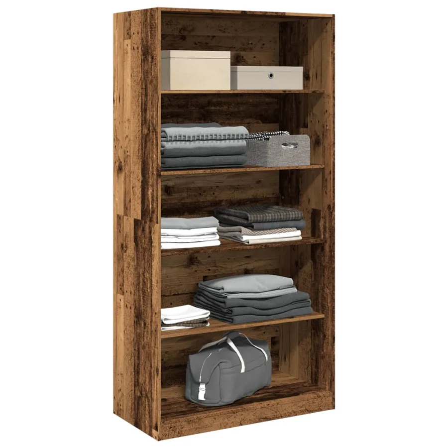 Garde-robe vieux bois 100x50x200 cm bois d'ingénierie - 3