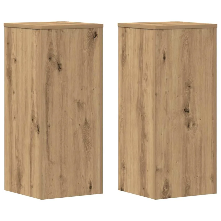 Supports pour plantes 2 pcs chêne artisanal bois d'ingénierie - 2