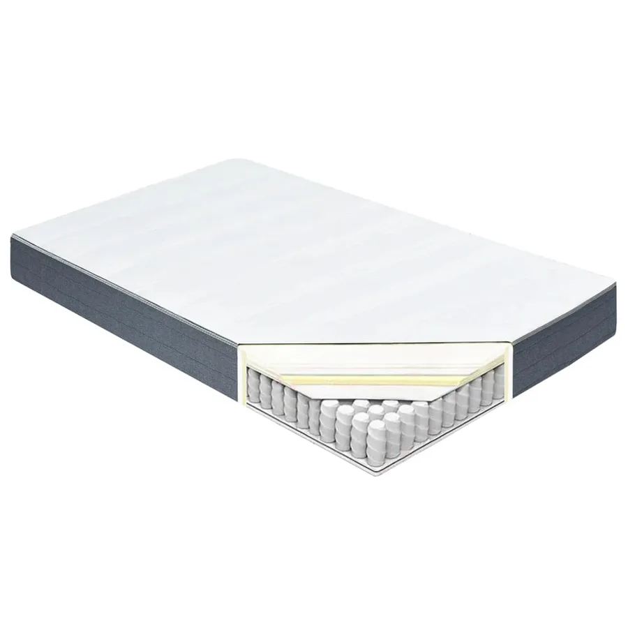 Matelas de sommier à lattes 190x140x20 cm mi-doux tissu - 10
