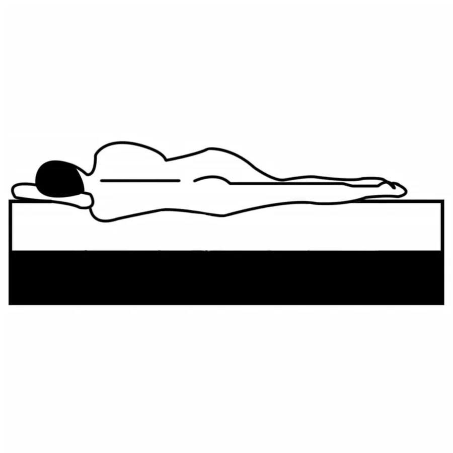 Matelas de sommier à lattes 190x140x20 cm mi-doux tissu - 2