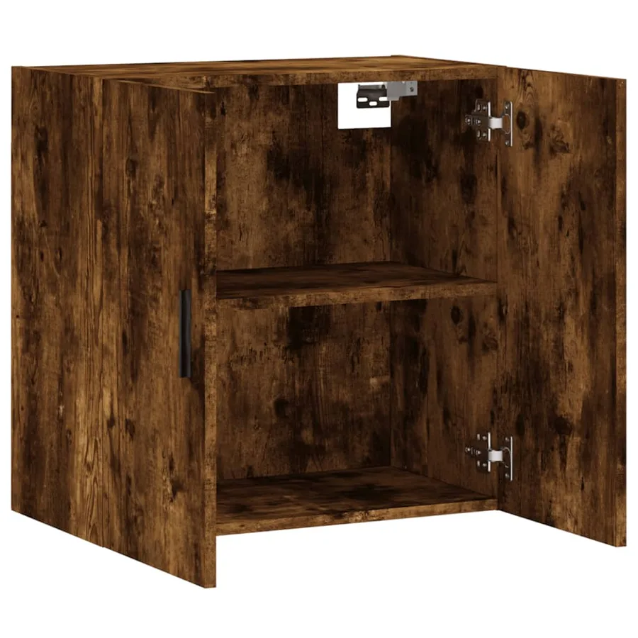 Armoire murale chêne fumé 60x31x60 cm bois d'ingénierie - 6