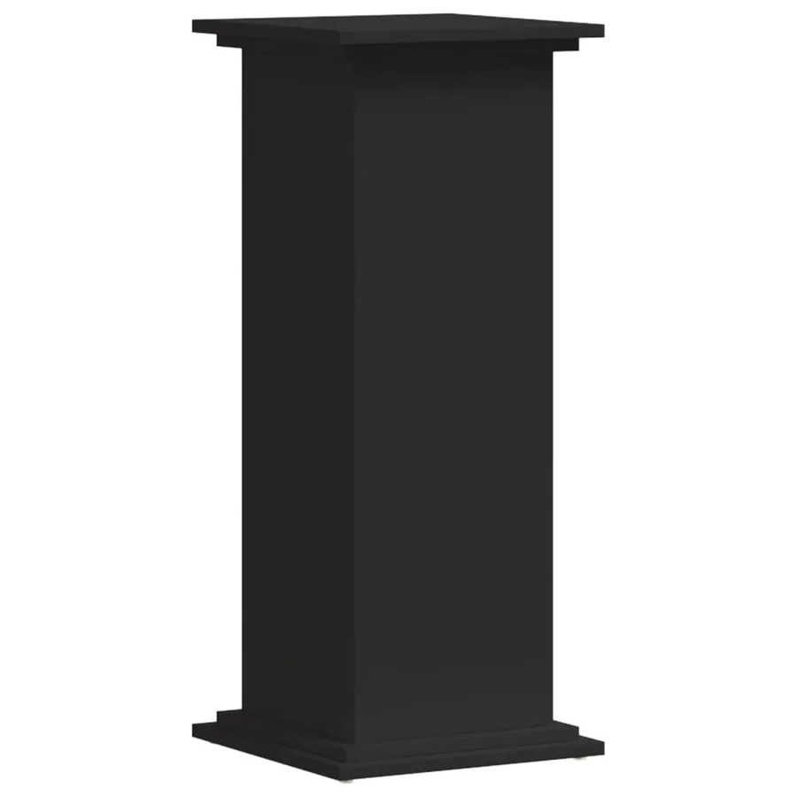 Support pour plantes noir 33x33x80 cm bois d'ingénierie - 2
