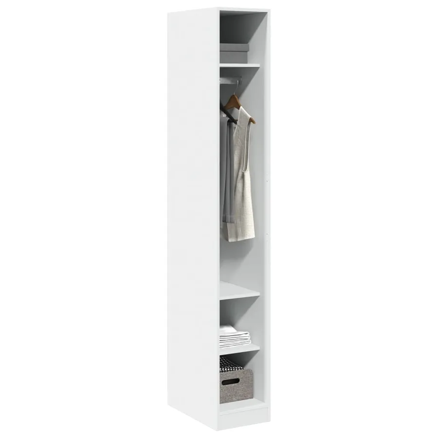 Garde-robe Blanc 30x50x200 cm Bois d'ingénierie - 3