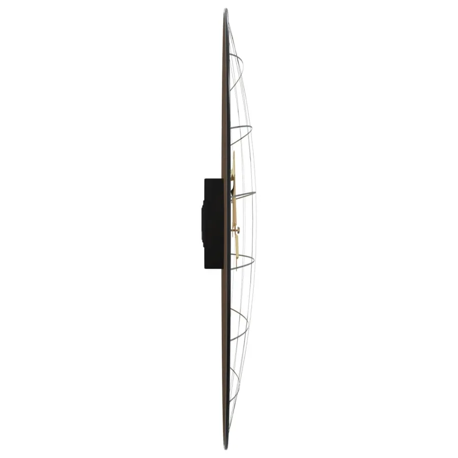 Horloge murale jaune et noir Ø50 cm bois d'ingénierie - 4