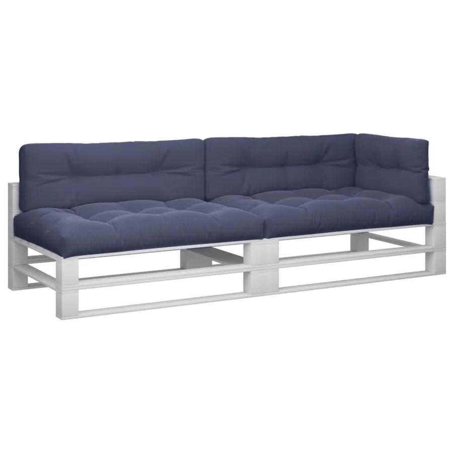 Coussins palette lot de 5 tissu bleu marine - 3
