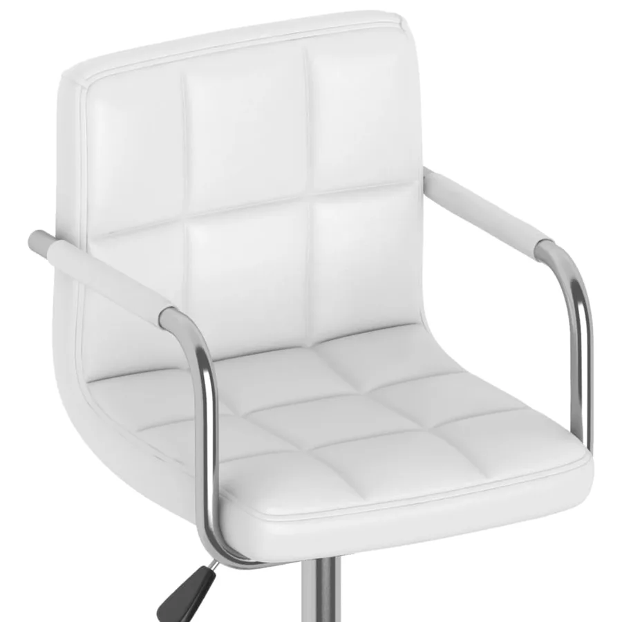 Chaises pivotantes à manger lot de 4 blanc similicuir - 6