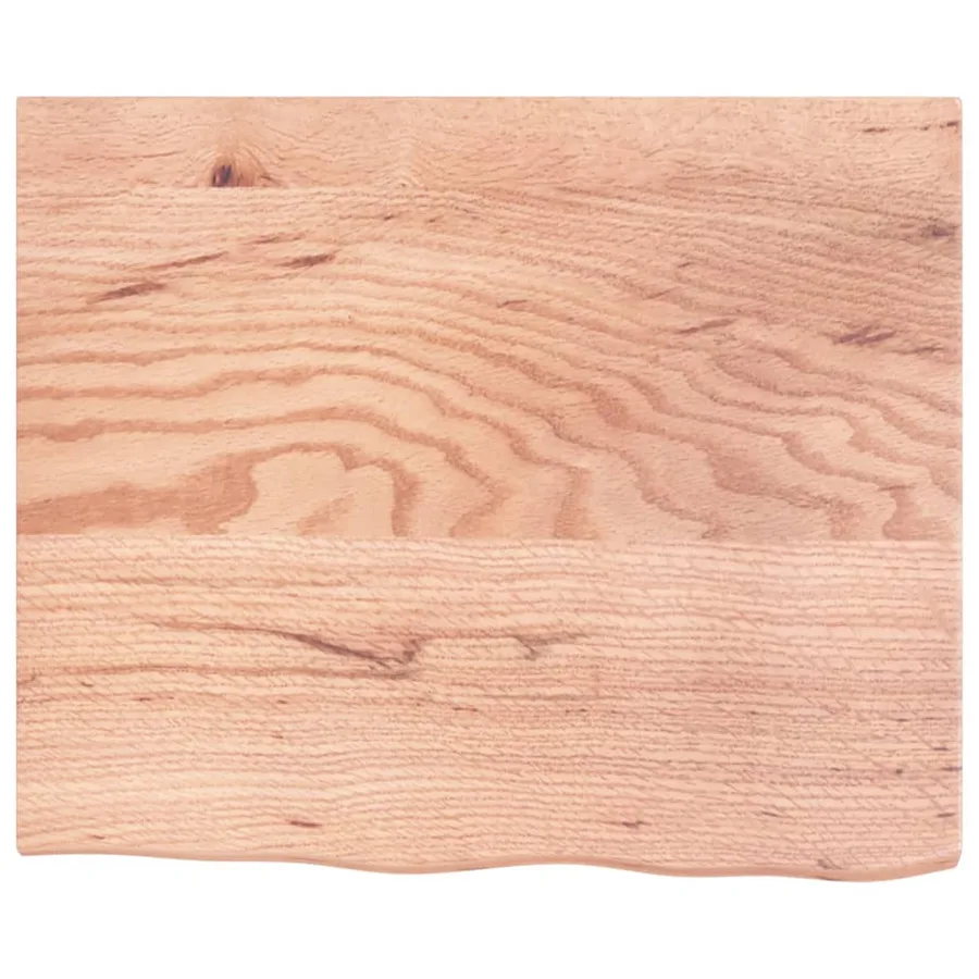 Étagère murale marron clair 60x50x2 cm bois chêne massif traité - 4