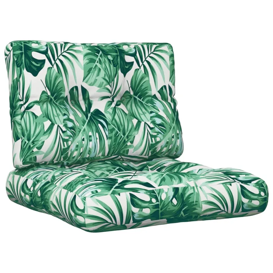 Coussins de palette lot de 2 motif de feuilles tissu - 2
